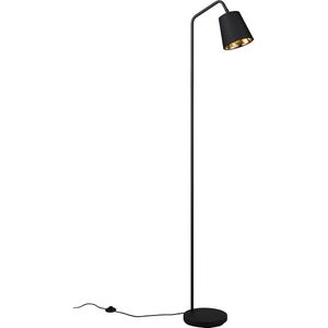 LED Vloerlamp - Torna Kido - E27 Fitting - Verstelbaar - Rond - Mat Zwart - Metaal