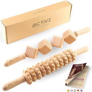Set van 2 Massagerollen voor Maderotherapie - Cellulite en Lichaamsverzorging met Houten Massagers