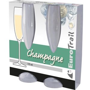 Eurotrail Champagneglas - 150 ml - 2 st. - Transparant