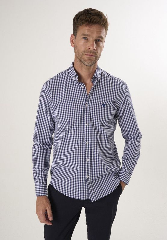 Felix Hardy Overhemd  navy / wit