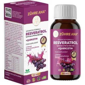 Zühre Ana - Resveratrol Siroop 150 (ml.) | Advanced Formula Kids Supplement | Vegan | Vitamine C + Resveratrol |