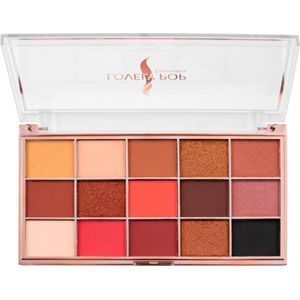 Lovely Pop Cosmetics - Oogschaduw Palette - 15 Tinten bruin/goud/beige/rood/zwart - 1 Doos met 21 gram inhoud - Afmeting doos: 16,2 x 8,3 centimeter - Nummer 04