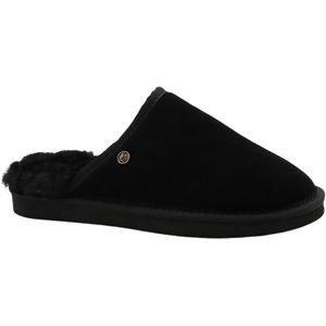 Alpacas Footwear – Heren - Echt suéde pantoffel - Gevoerd met 100% zachte lamswol – Black - 42
