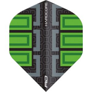 Red Dragon Hardcore Radical Black & Green Blocks - Dart Flights