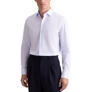 Seidensticker - Businessoverhemd - Blauw - Slim 1/1 Kentkraag print