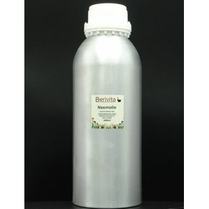 Neemolie 1 Liter - Pure, Koudgeperste en Onbewerkte Neem olie van Azadirachta indica zaden voor mens, dier en plant - Stevige Aluminium Fles