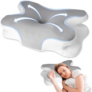 Ergonomisch nek- en schouderkussen - verlichting van pijn - 1 stuk - traagschuim