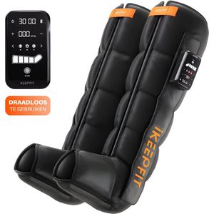 iKEEPFIT Professionele Air Recovery Boots Draadloos - Voetmassage & Beenmassage Apparaat - 5 Massage-Modi - Bevordert Bloedcirculatie - Vermoeide Benen - Spier Herstel & Lymfedrainage - Compressieboots - Voeten & Been Massage - Compressie Laarzen