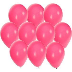 Bellatio Decorations ballonnen - 40 stuks - roze - 27 cm - helium of lucht - verjaardag / versiering