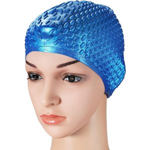 Bubble badmuts 12-delige set - blauwe inkt - unisex - zwemaccessoires