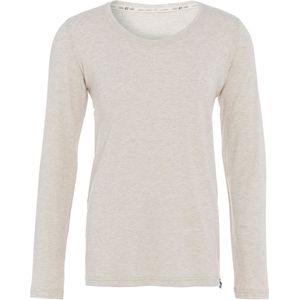 Knit Factory Lily Shirt - Dames shirt met ronde hals - T-shirt met lange mouwen - Shirt voor het voorjaar en de zomer - Superzacht - Shirt gemaakt van 96% viscose & 4% elastaan - Beige - XL