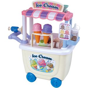 Speelgoedwinkel Kinderen - Duwwagen - IJskraam met Ijsjes