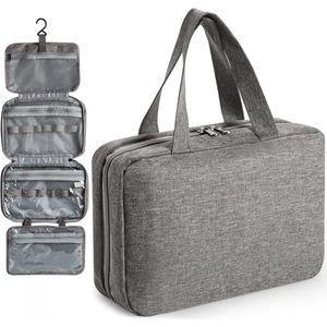 Draagbare Cosmetische Toilettas - Organizer voor Make-Up en Toilettartikelen (Grijs)