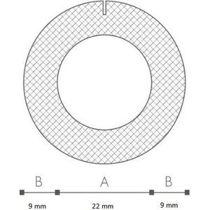 Specipack Schuimprofiel O-vorm Buisisolatie 22 mm Doos 70 stuks - 100 cm per profiel