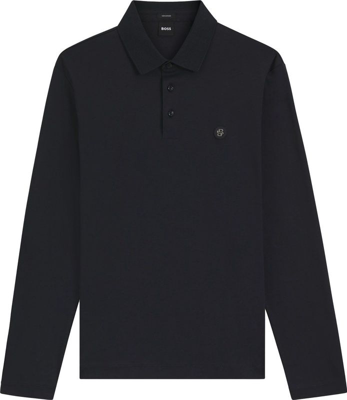 BOSS - Paley - Polo - Donkerblauw - Lange Mouw - Jersey