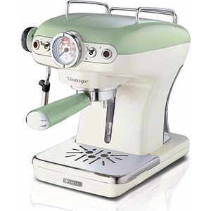 Ariete 1389/14 - Vintage Piston /Espressomachine - 900W - 0,9L tank inhoud - ook geschikt voor pads - Groen