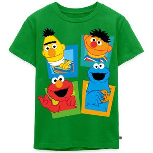 Sesamstraatnaambord Ernie en Bert Premium T Shirt Kinderen