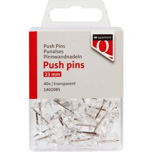 Push pins quantore transparant 40 stuks | Blister a 40 stuk | 10 stuks