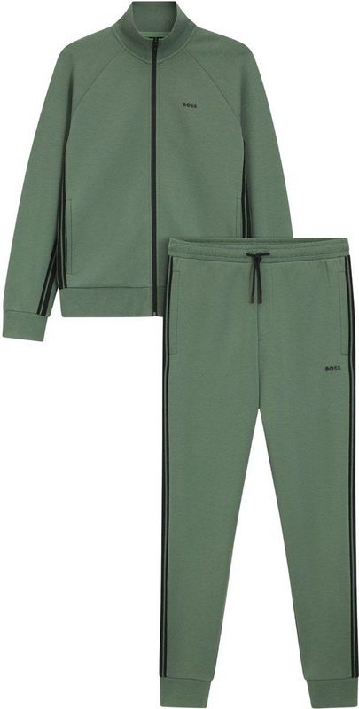 BOSS - 50543886 - Trainingspak - Groen - Regular Fit - Katoen - Lange Mouwen