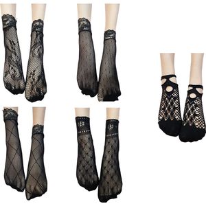 BamBella® 5 paar Sokken Zwart sokken Maat 36 t/m 41 Kant