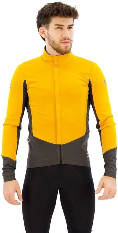 castelli perfetto air long sleeve jas grijs oranje
