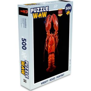 Puzzel Kreeft - Rood - Portret - Legpuzzel - Puzzel 500 stukjes