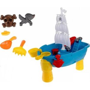 Eddy Toys Zand- en Watertafel Piraten - met 12 Accessoires - Buitenspeelgoed - 54 X 45 X 31 cm