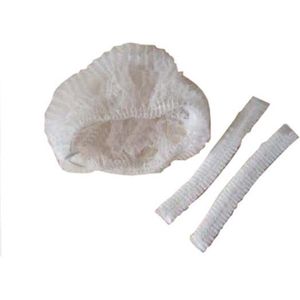Haarnetje clip cap wit per 100 stuks - haarnetjes
