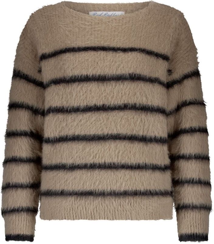Red Button - SRB4616 - Sweater - Latte/Black - Fuzzy Stripe