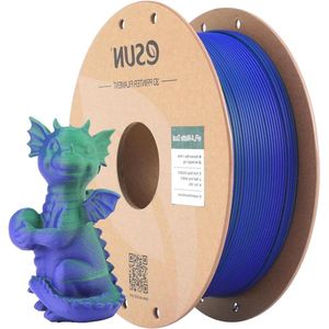 Dual Colour 1.75mm Matte Gloss Free Texture 3D Printing Filament 1KG Spool (2.2 LBS) - Green Blue