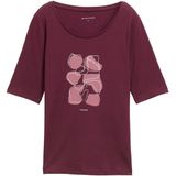 TOM TAILOR T-shirt voor dames, 16427, bordeauxrood, XL