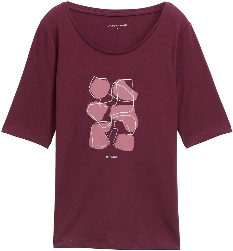 TOM TAILOR T-shirt voor dames, 16427, bordeauxrood, XL