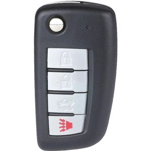XEOD Autosleutelbehuizing - sleutelbehuizing auto - sleutel - Autosleutel / Geschikt voor: Nissan 4 knops