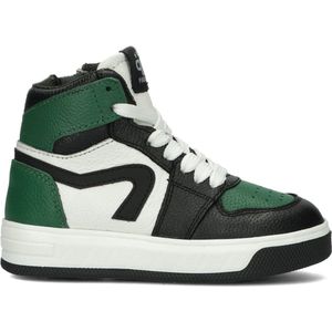 Pinocchio P1012 Hoge sneakers - Leren Sneaker - Jongens - Groen - Maat 24
