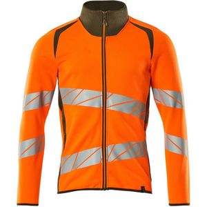 Mascot Accelerate Safe Sweatshirt met rits 19184-781 - hi-vis oranje/mosgroen