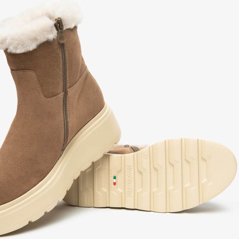 Laarzen Nerogiardini Velours Eva Gorga Crème + Ba - Streetwear - Vrouwen