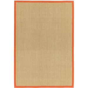 Easy Living - Sisal-Linen-orange Vloerkleed - 68x240  - Rechthoek - Laagpolig Tapijt - Modern - Bruin, Oranje