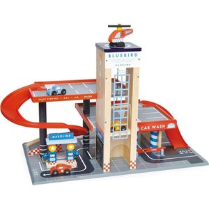 Tender Leaf Toys Autogarage En Werkplaats Junior Hout 5-delig