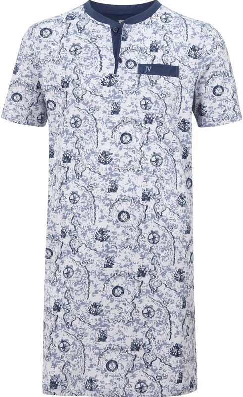 Nachthemd UNNI blauw patroon