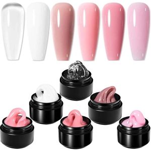 Born Pretty - Builder gel - 6x15 ml - HEMA-vrij - Buildergel - Builder gel nagels - Builder gel set - Builder gel gel nagels - Gelnagels - Gel nagels - Gel voor nagels - Hard gel - Polygel