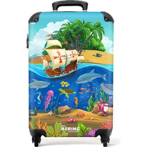 NoBoringSuitcases.com® - Kinderkoffer jongen boot - Trolley kinderen - 55x35x25