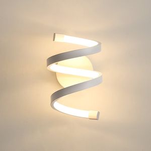 Delaveek-Witte Spiraal LED Wandlamp - 18W 2000LM - Warm Wit 3500K - Metaal - Voor Gang, Balkon, Slaapkamer, Veranda