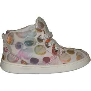 Jochie & Freaks - 24101 Ko - Veterschoenen - Wit Stip