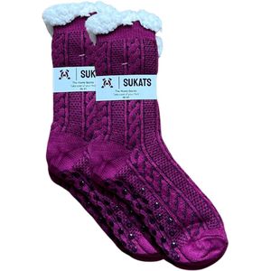 BLACK FRIDAY - Sukats® Huissokken - Homesocks - Maat 36-41 - Dames Huissokken - Antislip Sokken - Fluffy Sokken - Slofsokken - Variant 3 - Meerdere Maten en Varianten - Verwarmde Sokken