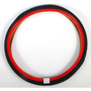 Buitenband 24 inch rood zwart