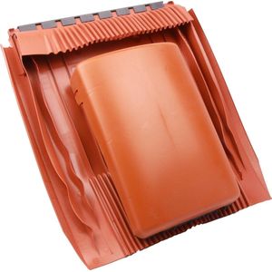 Universele lage ventilatiepan Ø 150 mm rood NV/rioolbeluchting Zonnepanelen