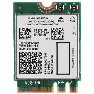 Wireless Network Card for Dualband Wireless-AC 3165NGW NGFF / M2 433M + Bluetooth4.2 802.11AC Card