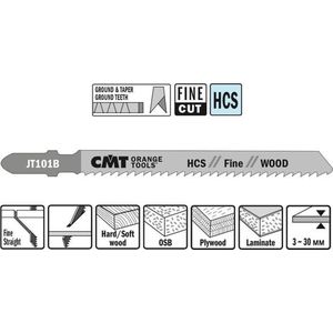 CMT JT101B-5 decoupeerzaag HCS 75 x 100 mm. 10tpi (hard/zacht hout, OSB, multiplex, beplakte plaat)