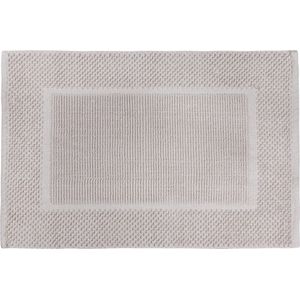 Differnz Basics badmat geschikt voor vloerverwarming – 100% katoen – Steengrijs – 50 x 80 cm