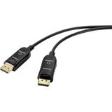 Renkforce Glasvezel / DisplayPort Aansluitkabel DisplayPort-stekker, DisplayPort-stekker 50.00 m Zwart UHD 8K @ 60 Hz,